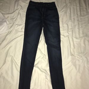 High Wasted Dark Blue FashionNova jeans